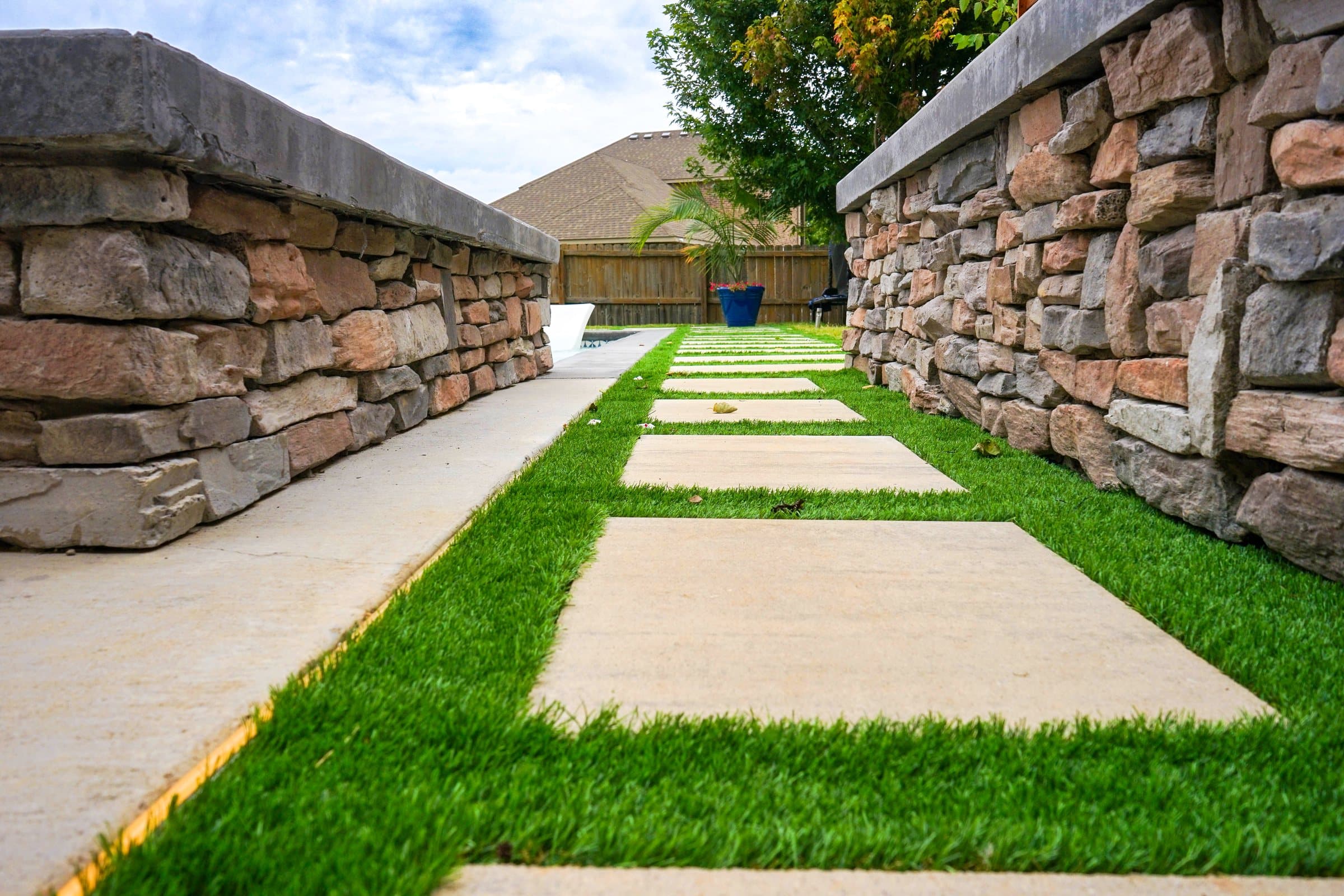 Large-format pavers used on a Gallardo Custom Builds project
